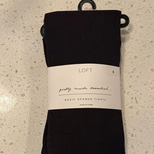 LOFT Black Opaque Tights